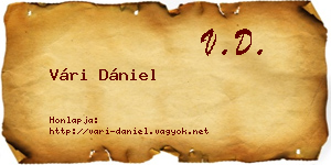 Vári Dániel névjegykártya
